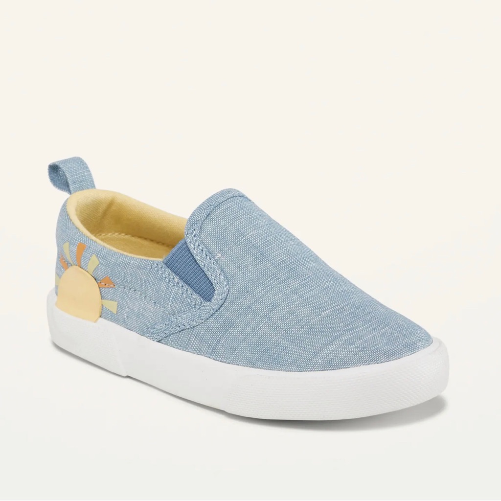 Old Navy Chambray Slip-On Sneakers For Toddler Girls